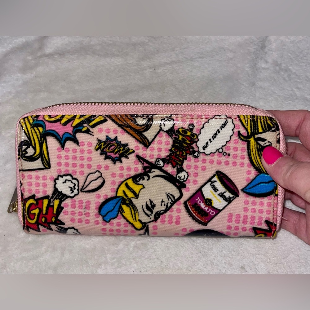 Pink Pop Art Comic Print Zip Pouch